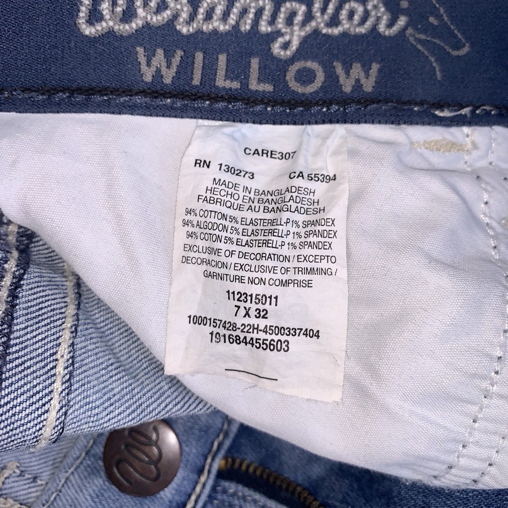 Wrangler Willow Jeans Womens 7x32 Blue Denim Ultimate Riding Bootcut Stretch - Picture 12 of 16